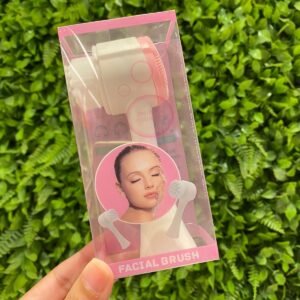 Escova de Limpeza Facial 2 em 1 com Cerdas e Silicone