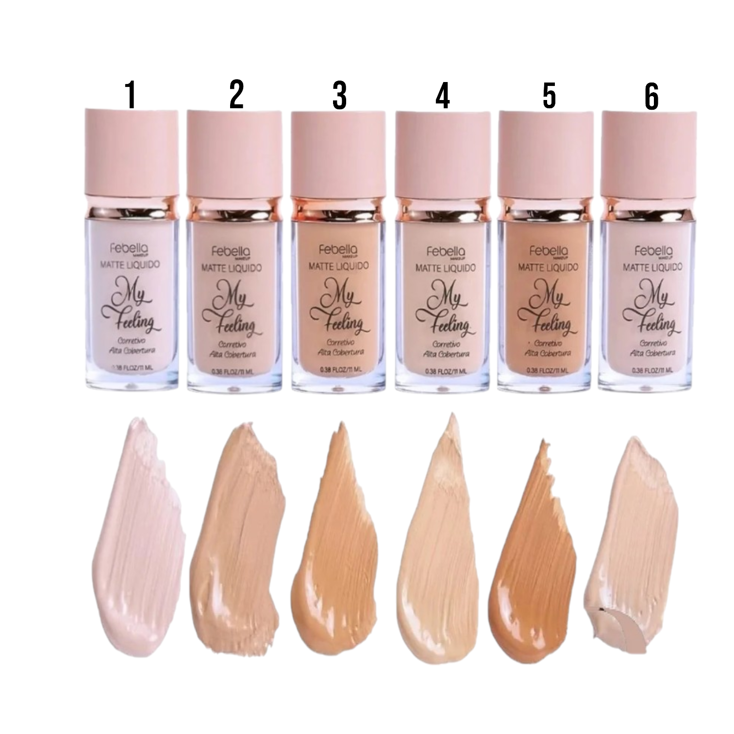 Corretivo Líquido Alta Cobertura Matte – Febella Make Up – My Feeling - Imagem 2